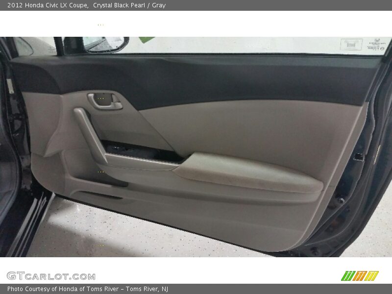 Crystal Black Pearl / Gray 2012 Honda Civic LX Coupe