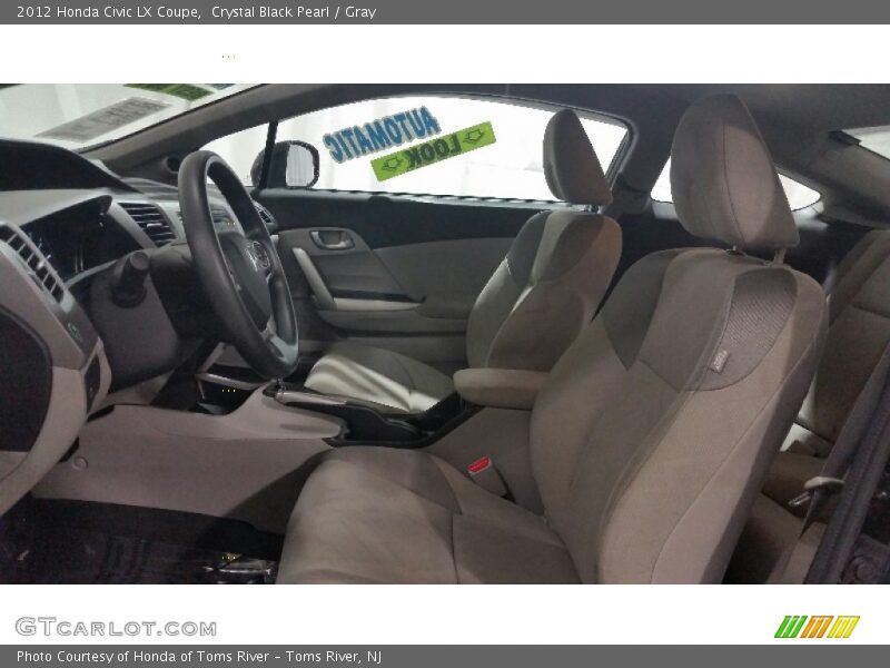Crystal Black Pearl / Gray 2012 Honda Civic LX Coupe