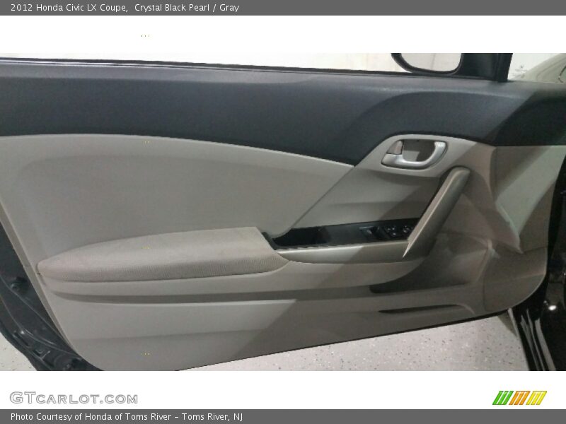 Crystal Black Pearl / Gray 2012 Honda Civic LX Coupe