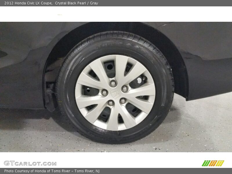 Crystal Black Pearl / Gray 2012 Honda Civic LX Coupe