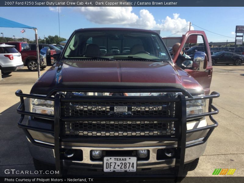 Dark Copper Metallic / Castano Brown Leather 2007 Ford F250 Super Duty Lariat Crew Cab 4x4
