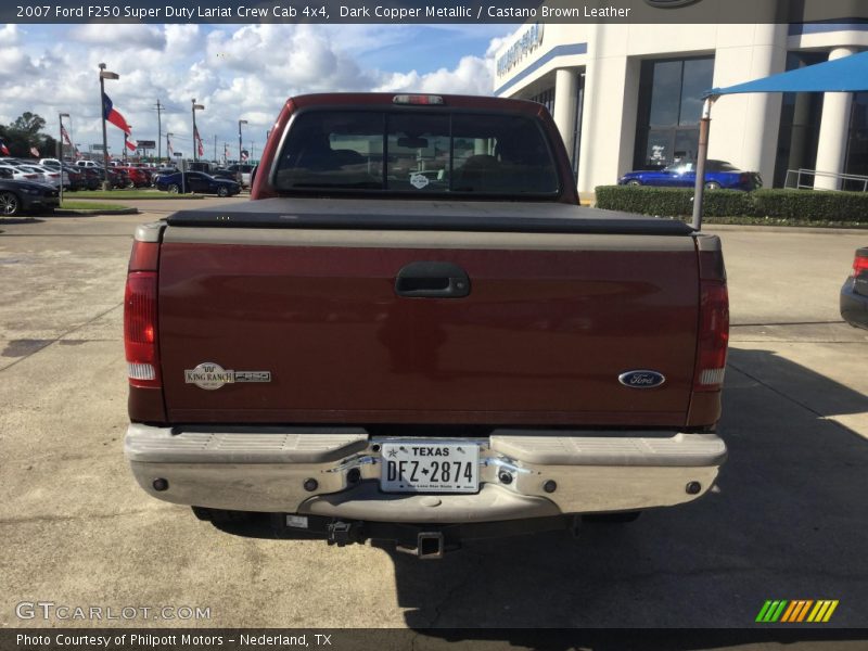 Dark Copper Metallic / Castano Brown Leather 2007 Ford F250 Super Duty Lariat Crew Cab 4x4