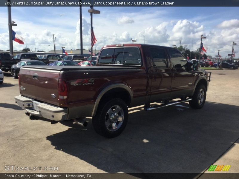 Dark Copper Metallic / Castano Brown Leather 2007 Ford F250 Super Duty Lariat Crew Cab 4x4