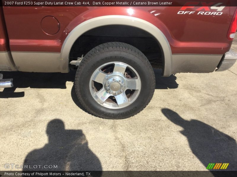 Dark Copper Metallic / Castano Brown Leather 2007 Ford F250 Super Duty Lariat Crew Cab 4x4