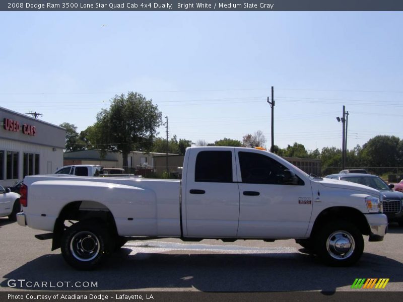 Bright White / Medium Slate Gray 2008 Dodge Ram 3500 Lone Star Quad Cab 4x4 Dually