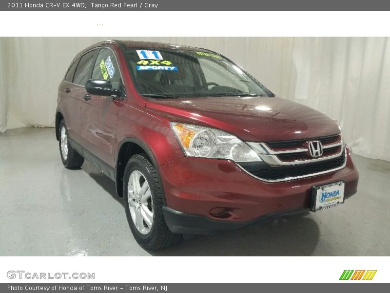 Tango Red Pearl / Gray 2011 Honda CR-V EX 4WD
