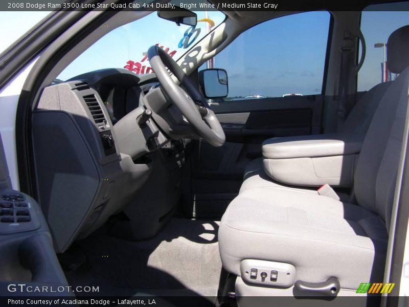 Bright White / Medium Slate Gray 2008 Dodge Ram 3500 Lone Star Quad Cab 4x4 Dually