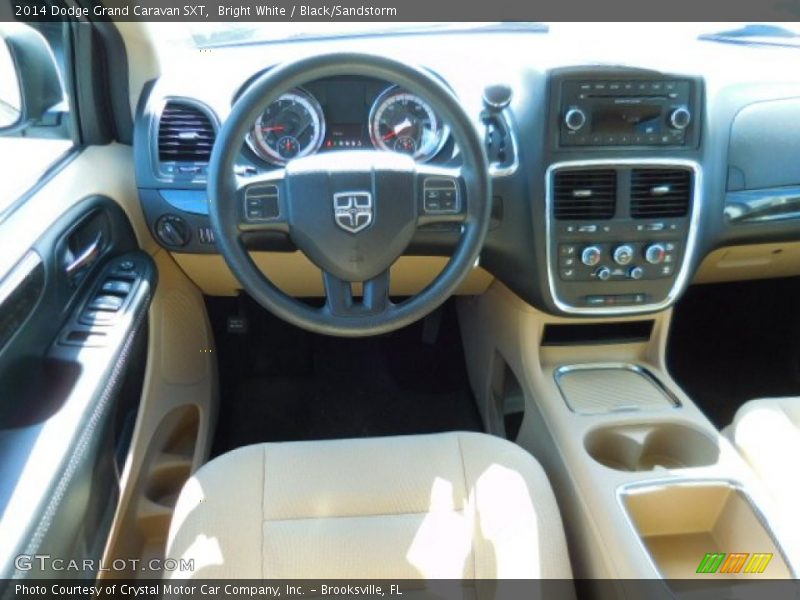 Bright White / Black/Sandstorm 2014 Dodge Grand Caravan SXT