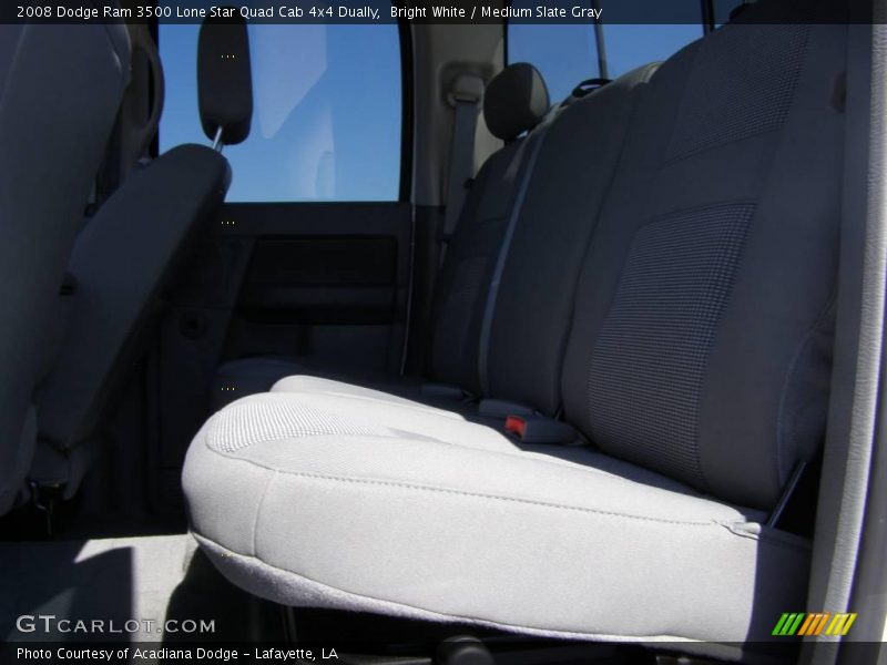 Bright White / Medium Slate Gray 2008 Dodge Ram 3500 Lone Star Quad Cab 4x4 Dually