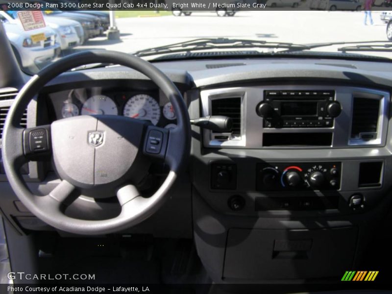 Bright White / Medium Slate Gray 2008 Dodge Ram 3500 Lone Star Quad Cab 4x4 Dually