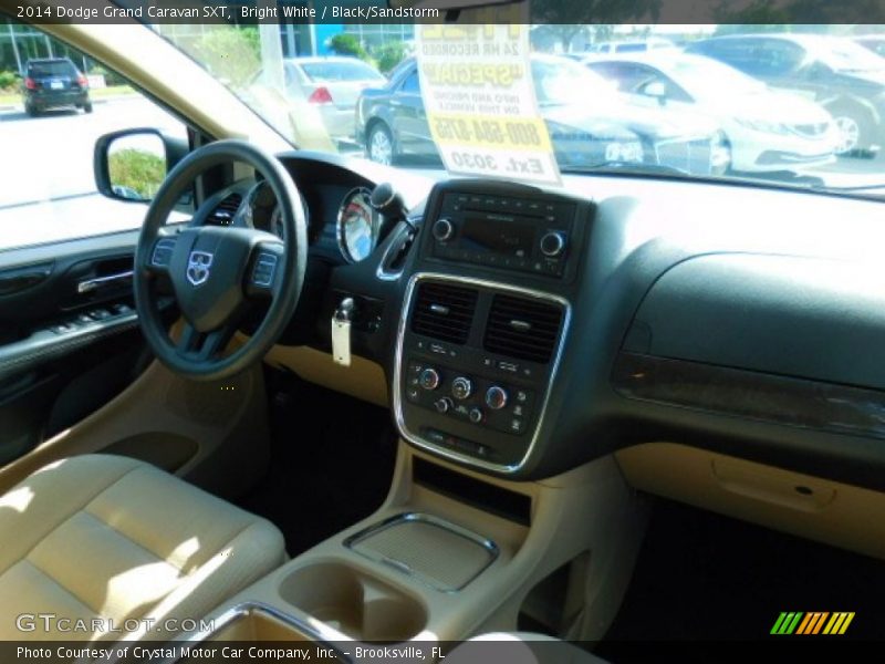 Bright White / Black/Sandstorm 2014 Dodge Grand Caravan SXT