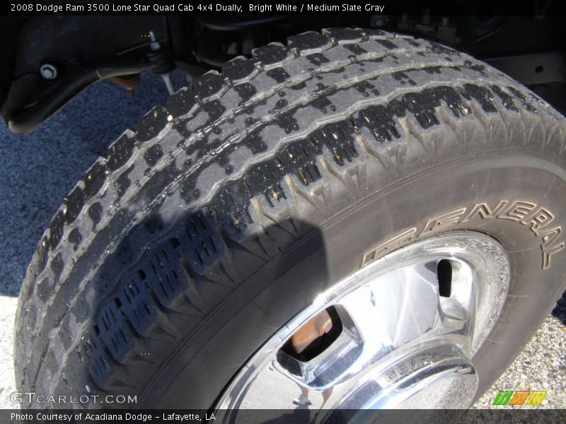Bright White / Medium Slate Gray 2008 Dodge Ram 3500 Lone Star Quad Cab 4x4 Dually