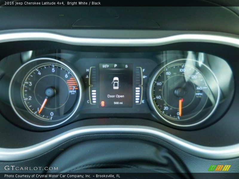 Bright White / Black 2016 Jeep Cherokee Latitude 4x4