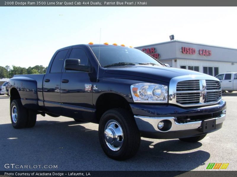 Patriot Blue Pearl / Khaki 2008 Dodge Ram 3500 Lone Star Quad Cab 4x4 Dually