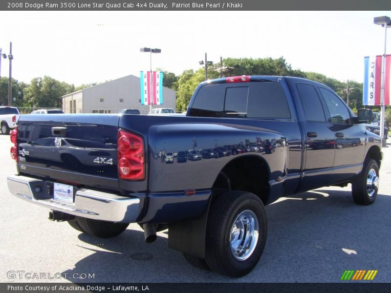 Patriot Blue Pearl / Khaki 2008 Dodge Ram 3500 Lone Star Quad Cab 4x4 Dually