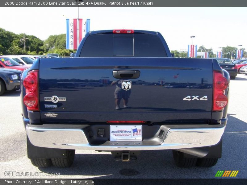 Patriot Blue Pearl / Khaki 2008 Dodge Ram 3500 Lone Star Quad Cab 4x4 Dually