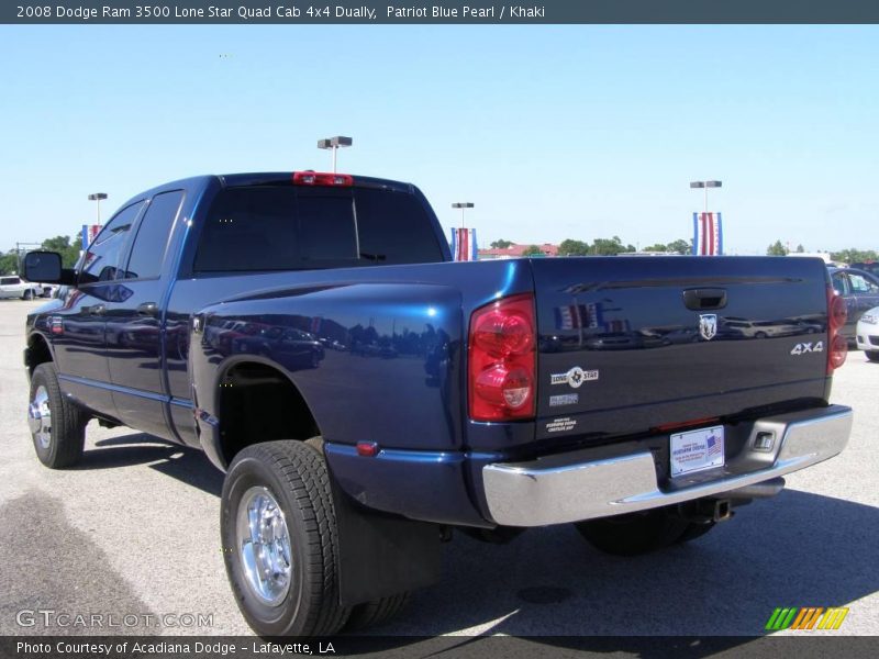 Patriot Blue Pearl / Khaki 2008 Dodge Ram 3500 Lone Star Quad Cab 4x4 Dually