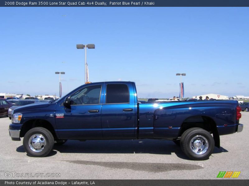 Patriot Blue Pearl / Khaki 2008 Dodge Ram 3500 Lone Star Quad Cab 4x4 Dually