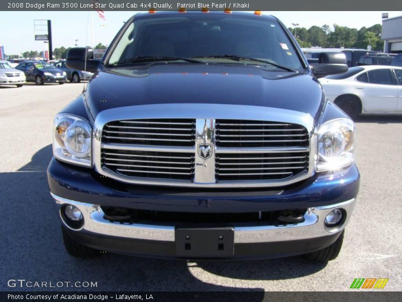Patriot Blue Pearl / Khaki 2008 Dodge Ram 3500 Lone Star Quad Cab 4x4 Dually