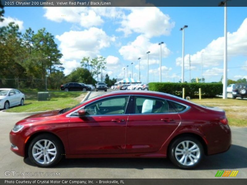 Velvet Red Pearl / Black/Linen 2015 Chrysler 200 Limited