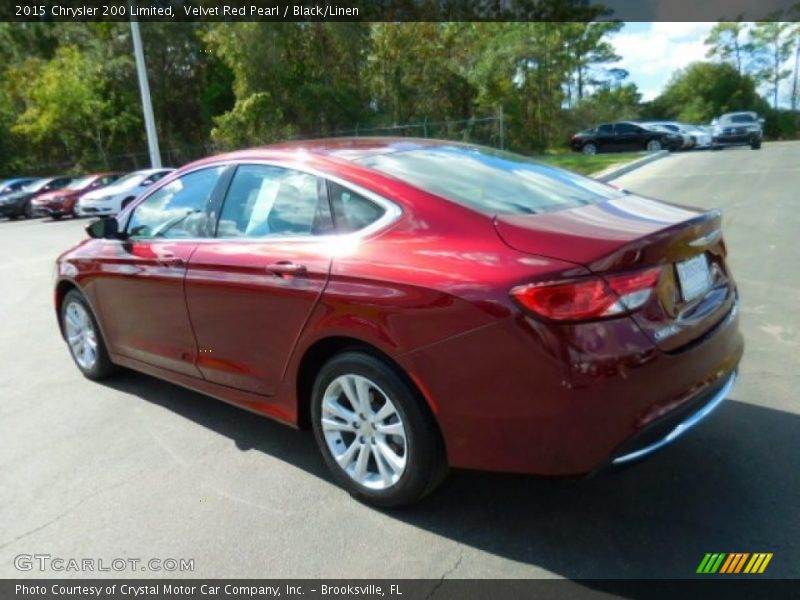 Velvet Red Pearl / Black/Linen 2015 Chrysler 200 Limited