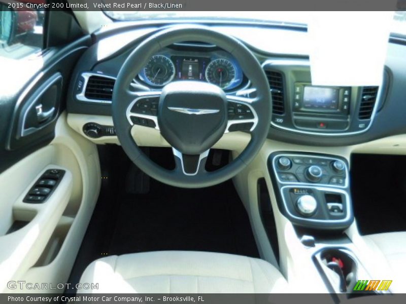 Velvet Red Pearl / Black/Linen 2015 Chrysler 200 Limited