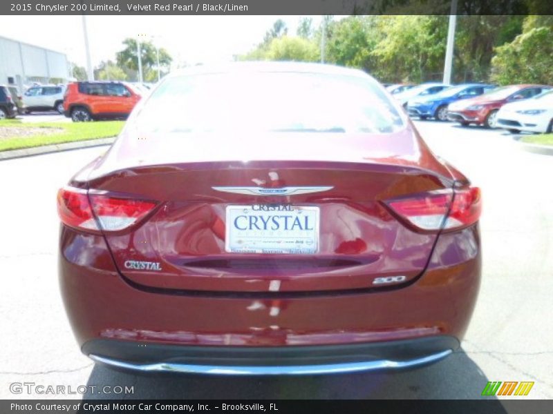 Velvet Red Pearl / Black/Linen 2015 Chrysler 200 Limited