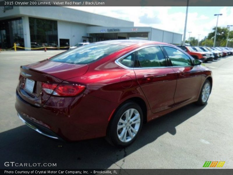 Velvet Red Pearl / Black/Linen 2015 Chrysler 200 Limited