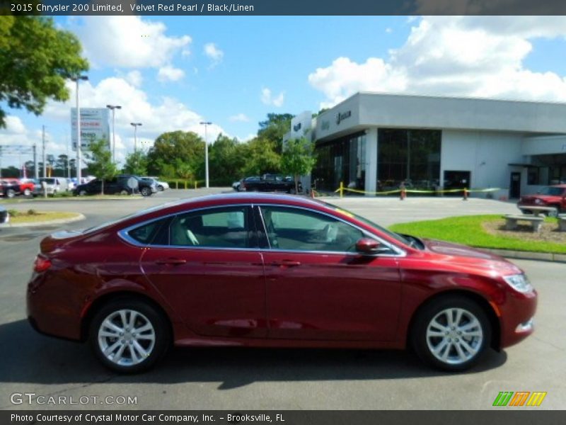 Velvet Red Pearl / Black/Linen 2015 Chrysler 200 Limited