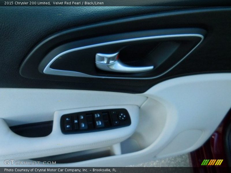 Velvet Red Pearl / Black/Linen 2015 Chrysler 200 Limited