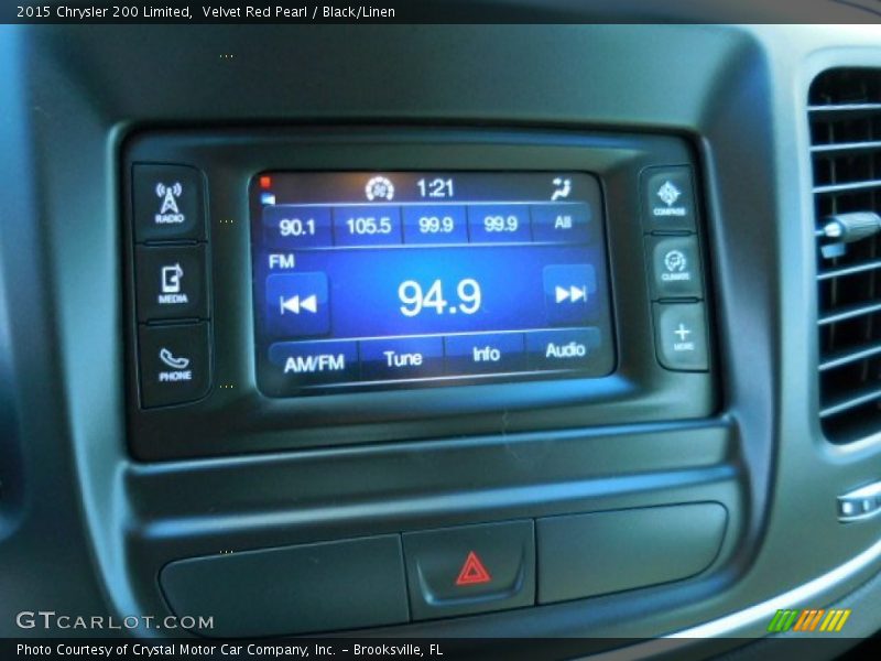 Velvet Red Pearl / Black/Linen 2015 Chrysler 200 Limited