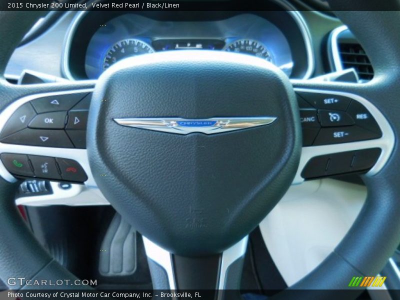 Velvet Red Pearl / Black/Linen 2015 Chrysler 200 Limited