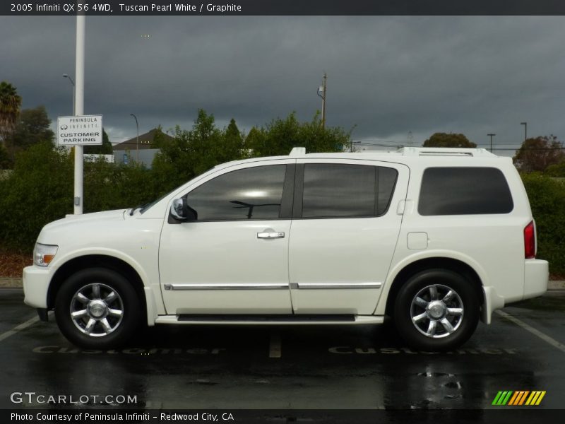 Tuscan Pearl White / Graphite 2005 Infiniti QX 56 4WD