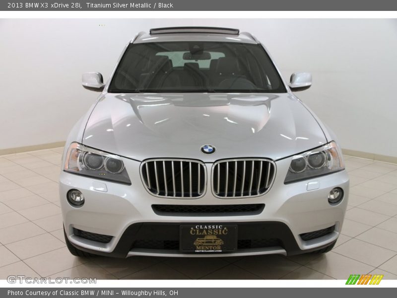 Titanium Silver Metallic / Black 2013 BMW X3 xDrive 28i