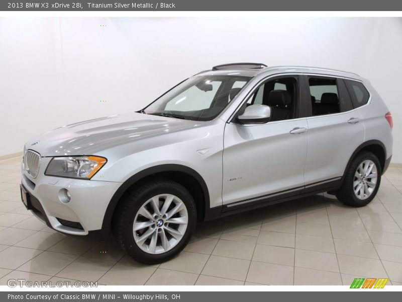 Titanium Silver Metallic / Black 2013 BMW X3 xDrive 28i