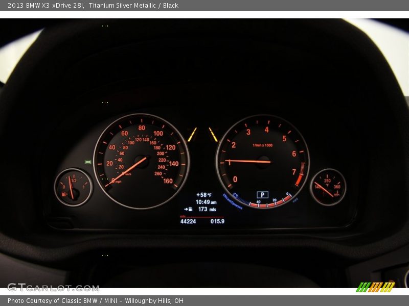 Titanium Silver Metallic / Black 2013 BMW X3 xDrive 28i