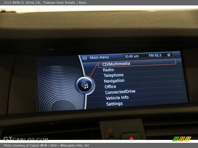 Titanium Silver Metallic / Black 2013 BMW X3 xDrive 28i