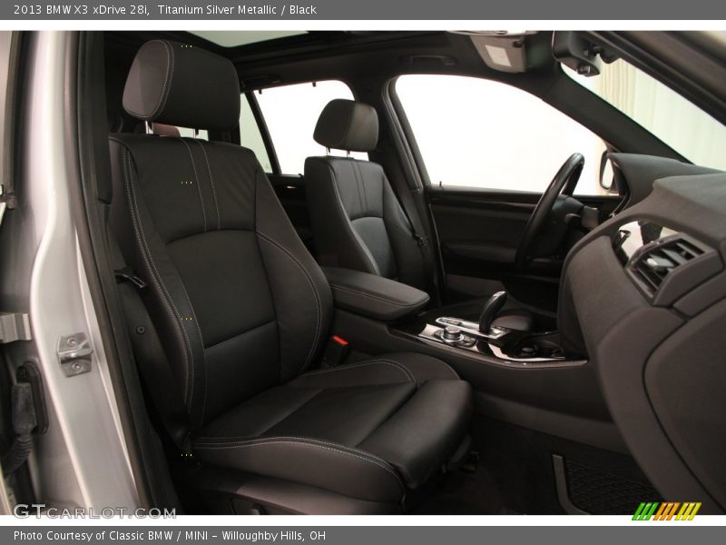 Titanium Silver Metallic / Black 2013 BMW X3 xDrive 28i