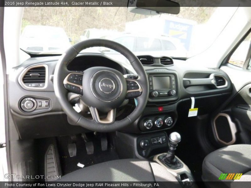 Glacier Metallic / Black 2016 Jeep Renegade Latitude 4x4