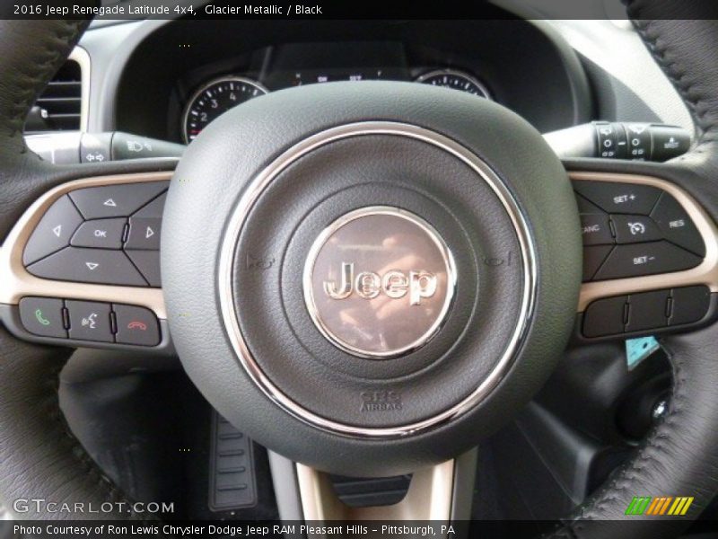 Glacier Metallic / Black 2016 Jeep Renegade Latitude 4x4