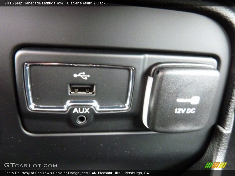 Glacier Metallic / Black 2016 Jeep Renegade Latitude 4x4