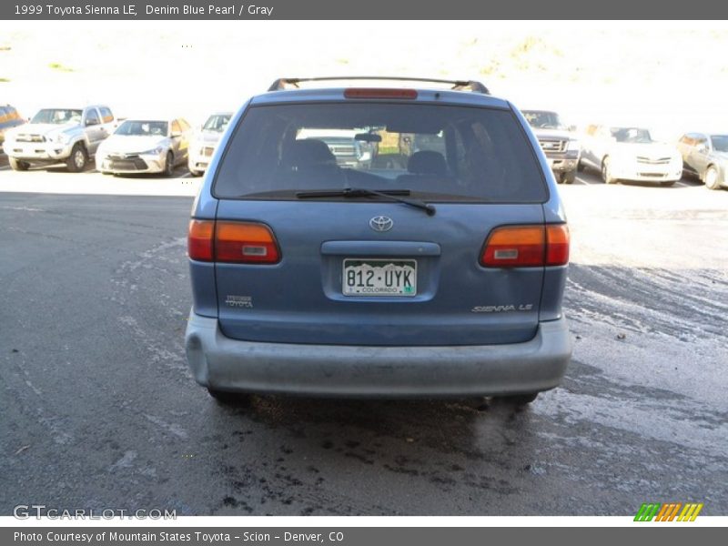 Denim Blue Pearl / Gray 1999 Toyota Sienna LE