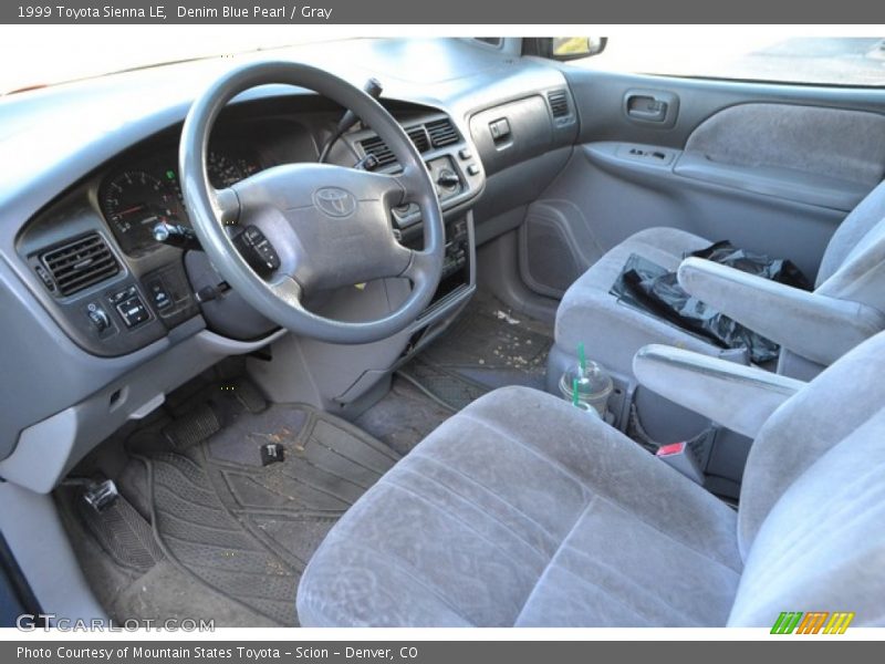 Denim Blue Pearl / Gray 1999 Toyota Sienna LE