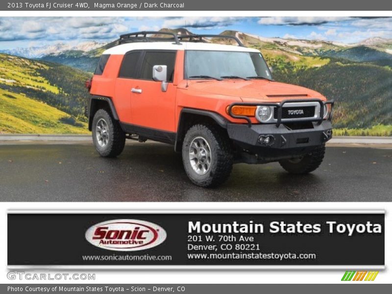 Magma Orange / Dark Charcoal 2013 Toyota FJ Cruiser 4WD