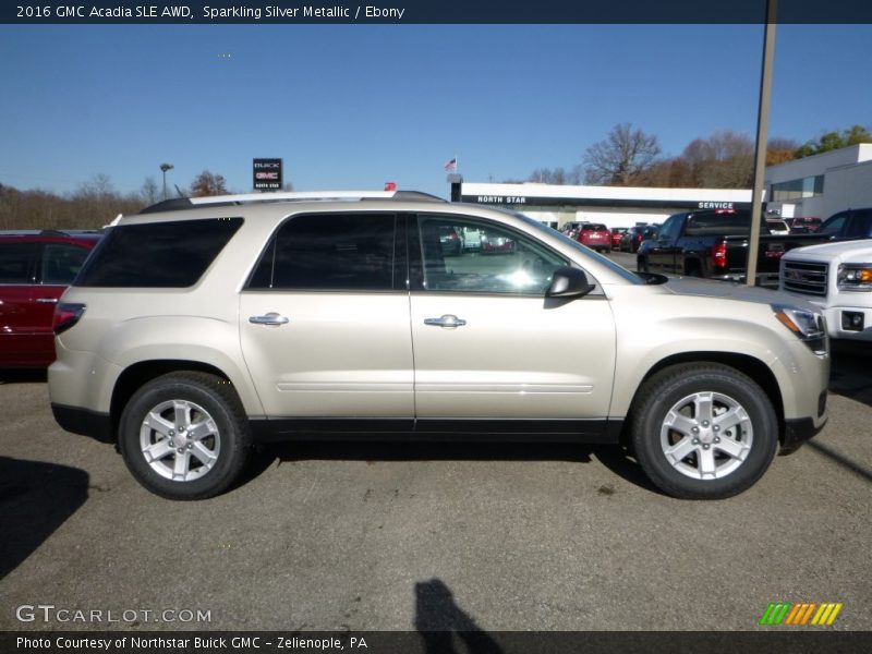 Sparkling Silver Metallic / Ebony 2016 GMC Acadia SLE AWD