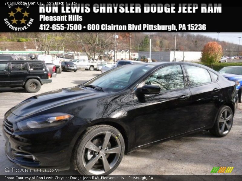 Pitch Black / Black 2016 Dodge Dart GT