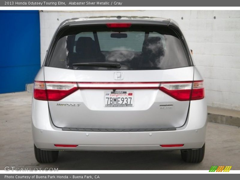 Alabaster Silver Metallic / Gray 2013 Honda Odyssey Touring Elite