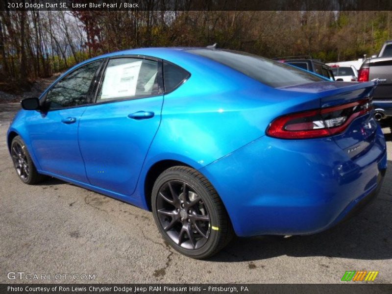 Laser Blue Pearl / Black 2016 Dodge Dart SE