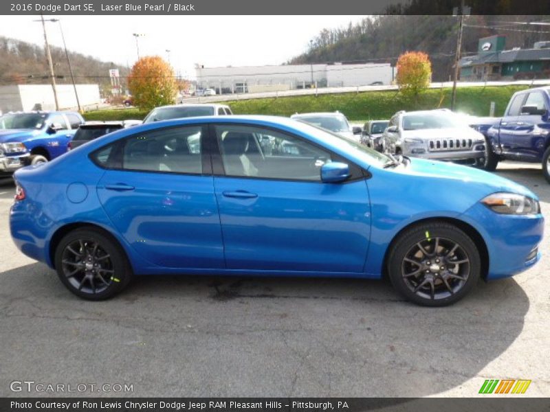 Laser Blue Pearl / Black 2016 Dodge Dart SE