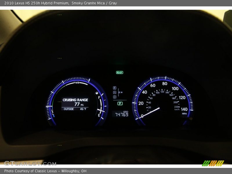 Smoky Granite Mica / Gray 2010 Lexus HS 250h Hybrid Premium